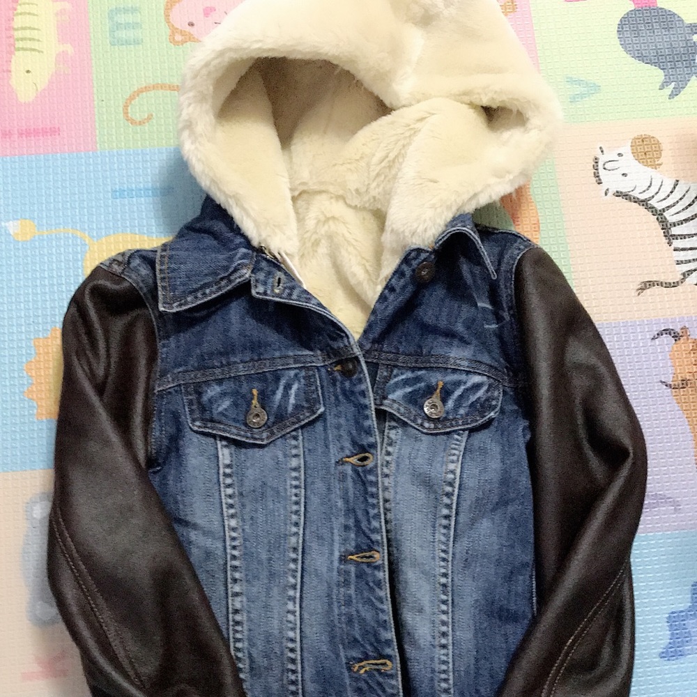 Women fur jean jacket